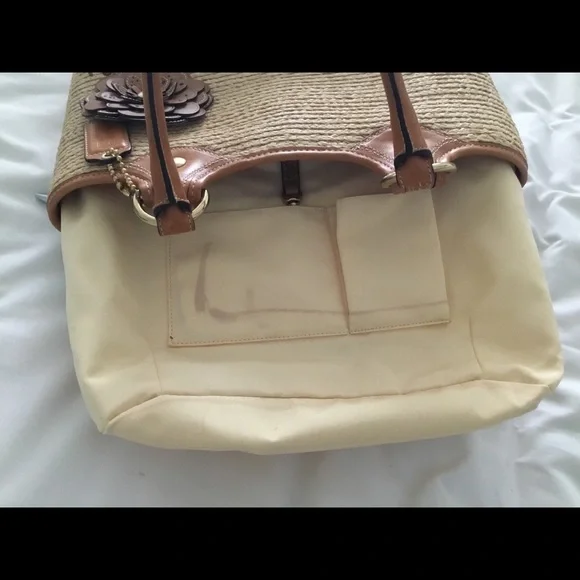 Coach Bleeker Straw Beach Bag F13393 - Picture 4 of 16